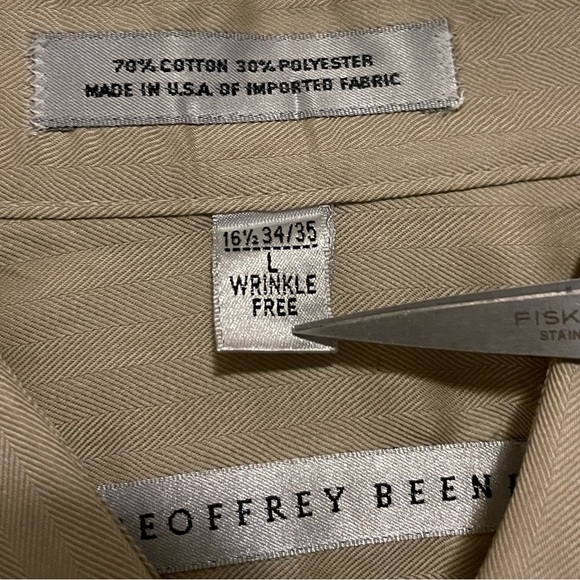 Geoffrey Beene Button Down Long Sleeve Dress Shirt Size Large - Picture 3 of 4